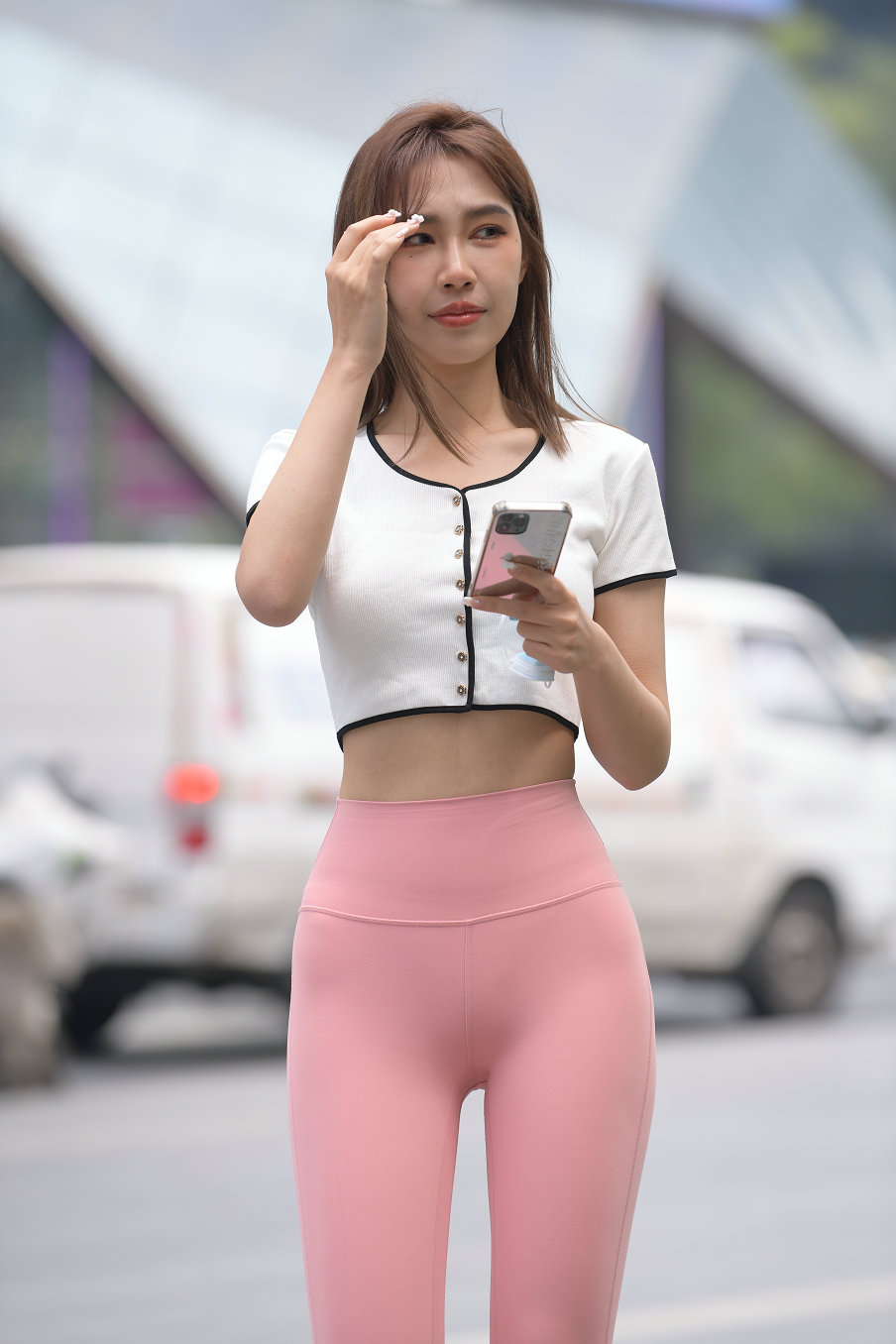 图片[2]-街拍粉色瑜伽裤女孩J2900 645P1V-20.7GB-唯美街拍