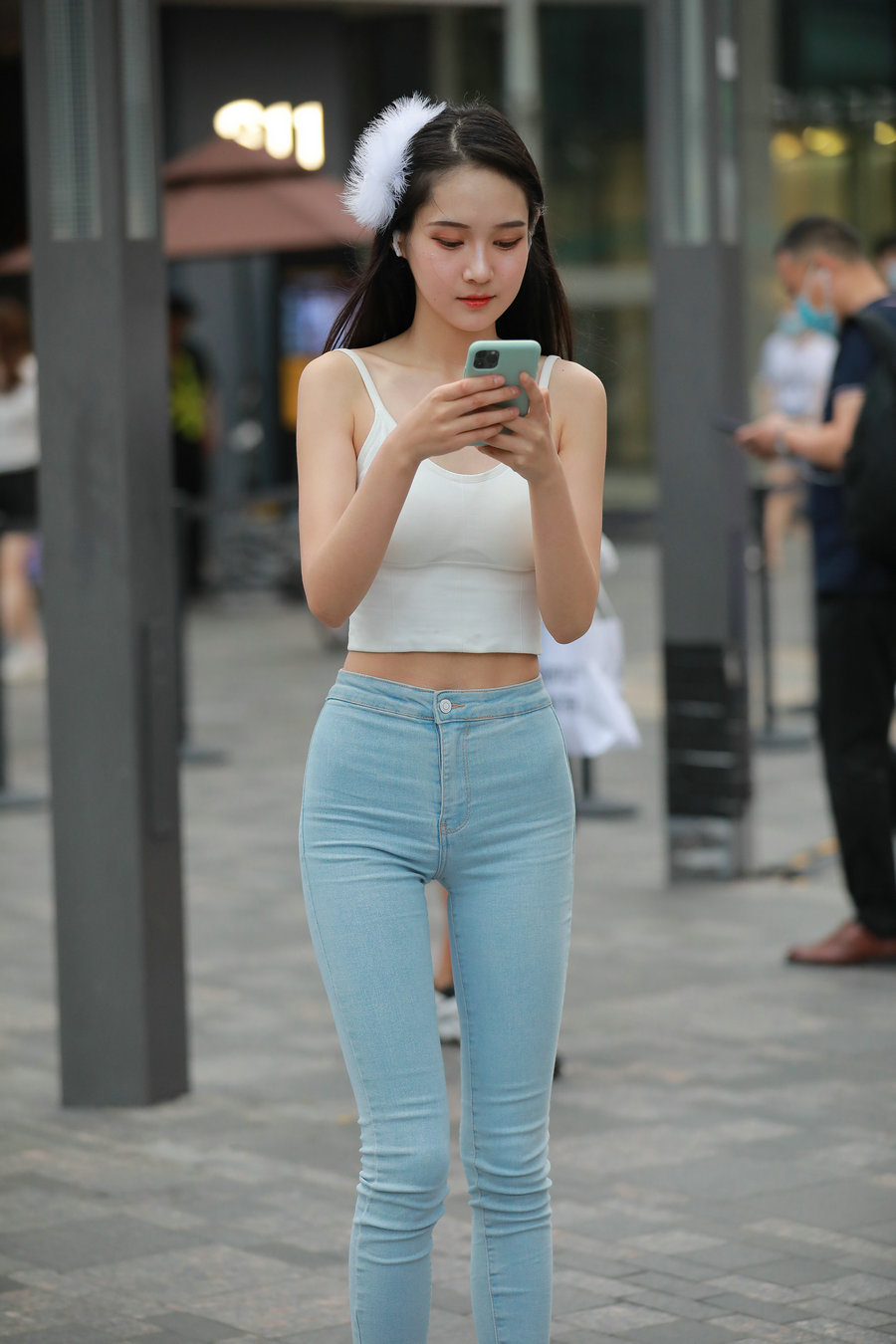 图片[3]-非常漂亮的牛仔裤女孩 J2144 98P1V-1.92GB-唯美街拍