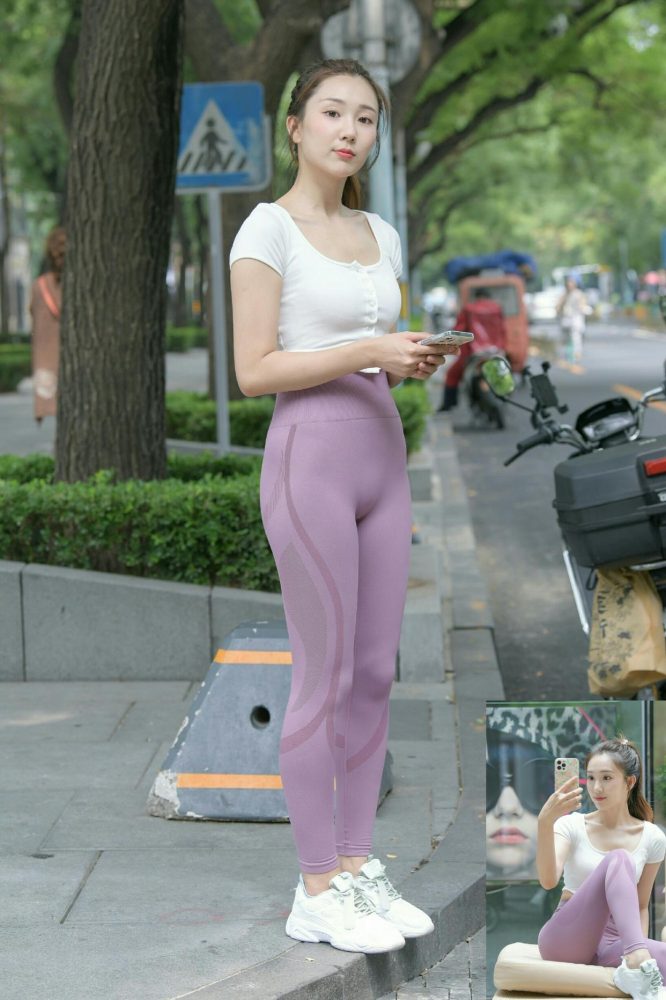 图片[5]-香芋色瑜伽裤高马尾漂亮女孩J2206 545P1V-19.1GB-唯美街拍