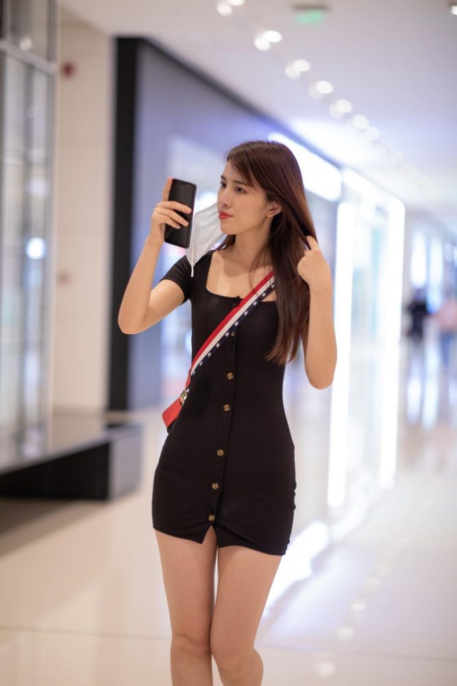 逛商场的黑色包臀裙美丽女孩【385P】00050-唯美街拍