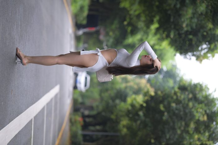 妹妹好漂亮的白色裙子【432P】00066-唯美街拍