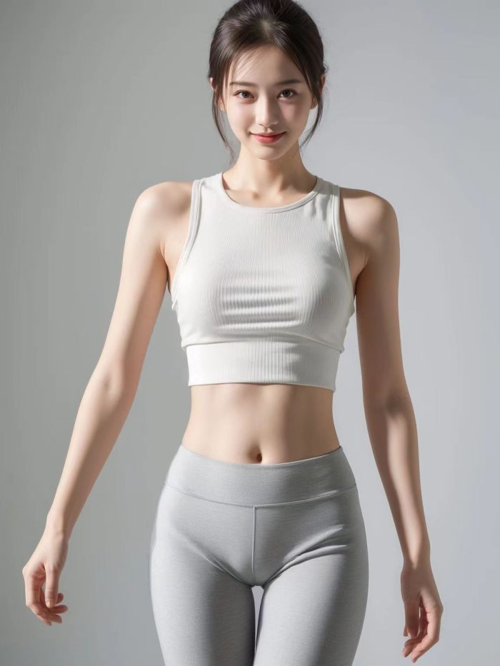 AI瑜伽裤清纯妹子系列图-唯美街拍