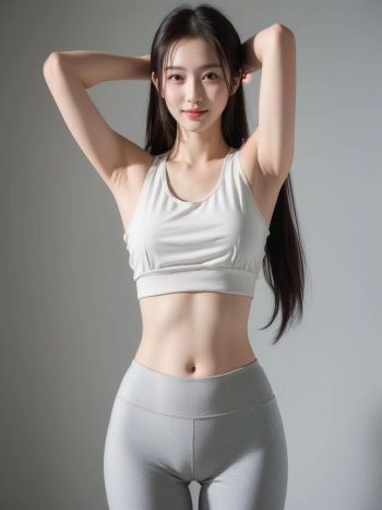 图片[3]-AI瑜伽裤清纯妹子系列图-唯美街拍