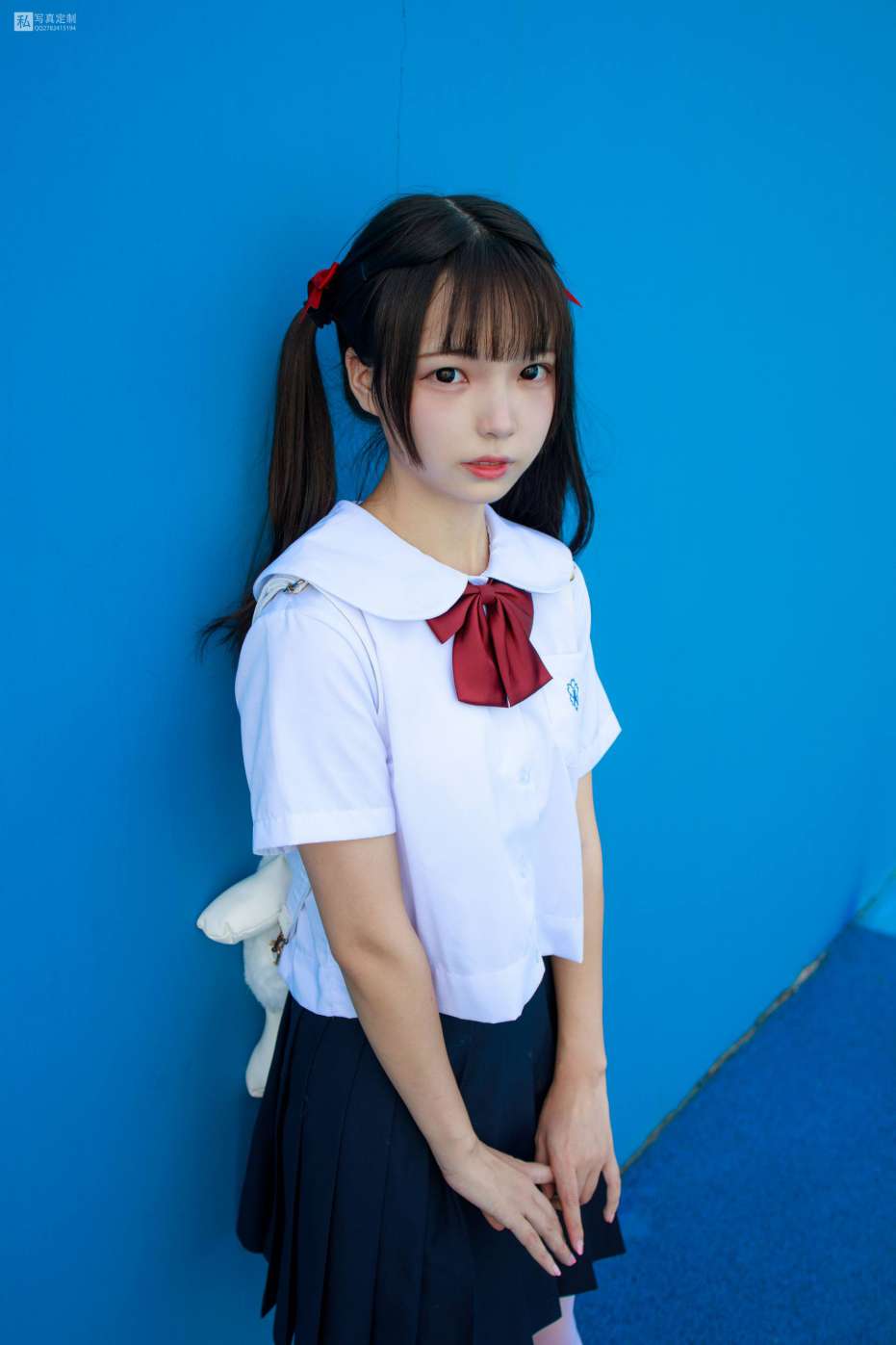 图片[2]-眼神好清澈的双马尾白丝女孩【75P】20019-唯美街拍