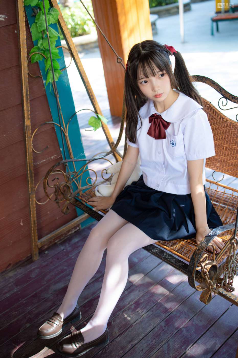 图片[3]-眼神好清澈的双马尾白丝女孩【75P】20019-唯美街拍